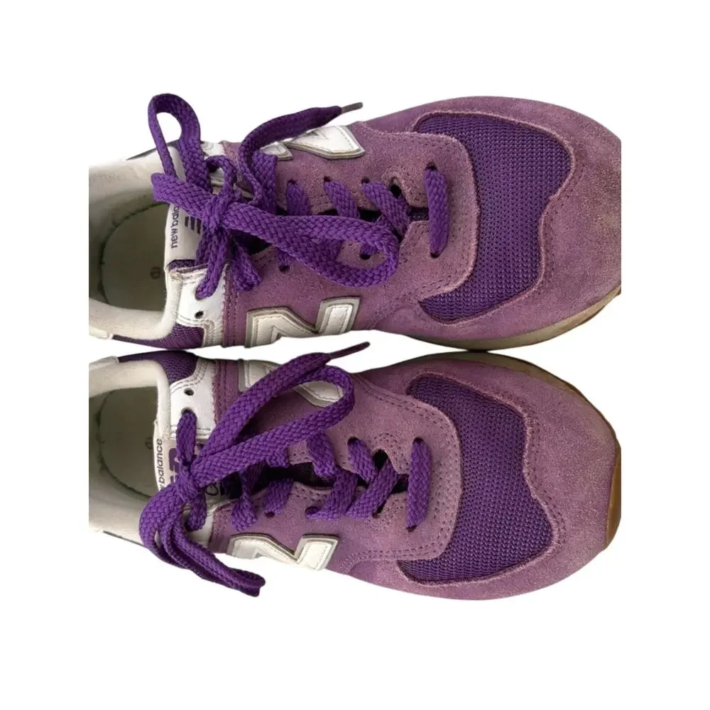 New Balance 574 purple suede sneakers size 6